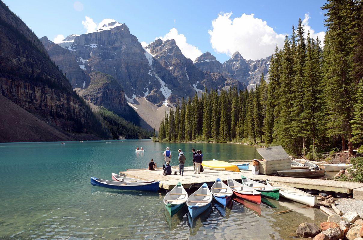 10 Renting A Canoe On Moraine Lake With Mount Little, Mount Bowlen, Tonsa Peak, Mount Perren, Mount Allen, Mount Tuzo Near Lake Louise